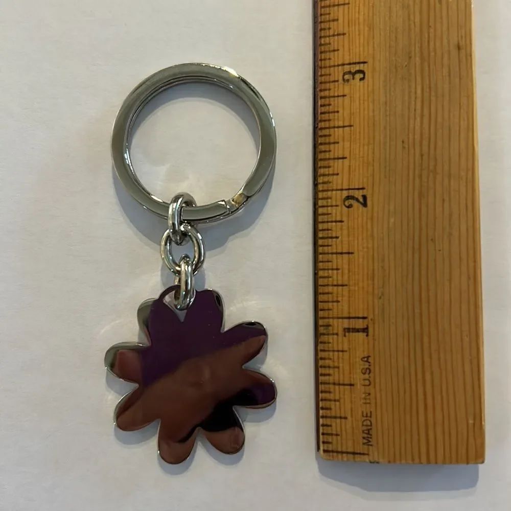 Coach Pink Daisy Keychain - Picture 3 of 3